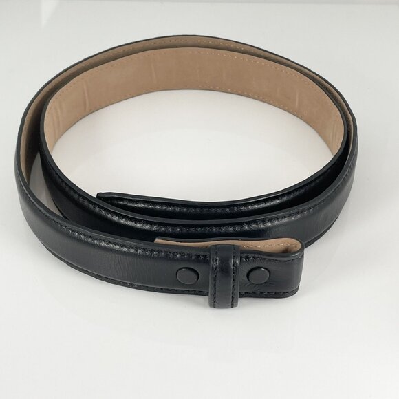 Tiffany Black Leather Mens Belt Size 34 - Picture 1 of 10